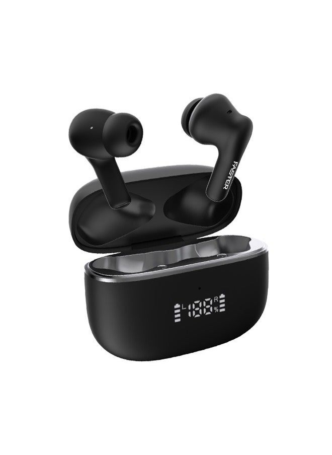 Maverick Wireless Earbuds with Noise Cancellation (ENC) - 7 Hours Playtime with Bluetooth 5.4 - AI Enhanced Calls Quad Mics - Gaming Bluetooth Earphones with Ultra-Low Latency - Deep Bass, Touch Control - For Exercise, Gym - Compatible with iPhone & Android (Black)