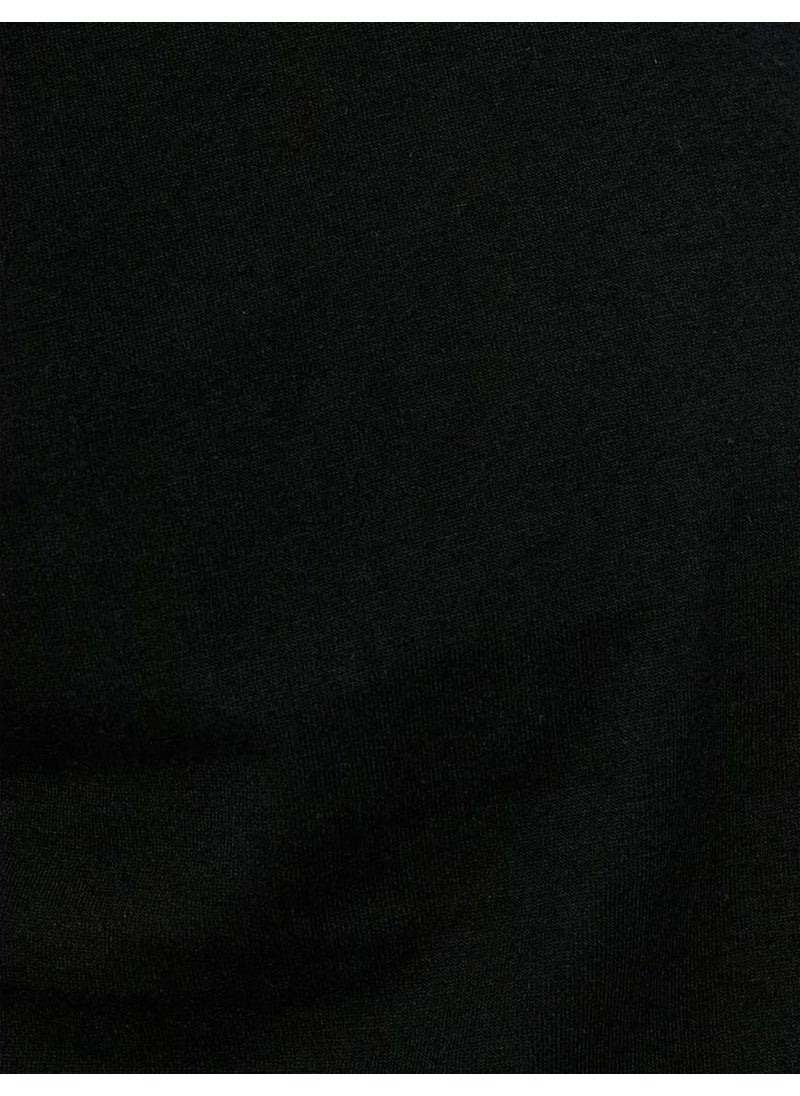 Basic T-Shirt Crew Neck Short Sleeve - - 4SAM10066HK - Black - S