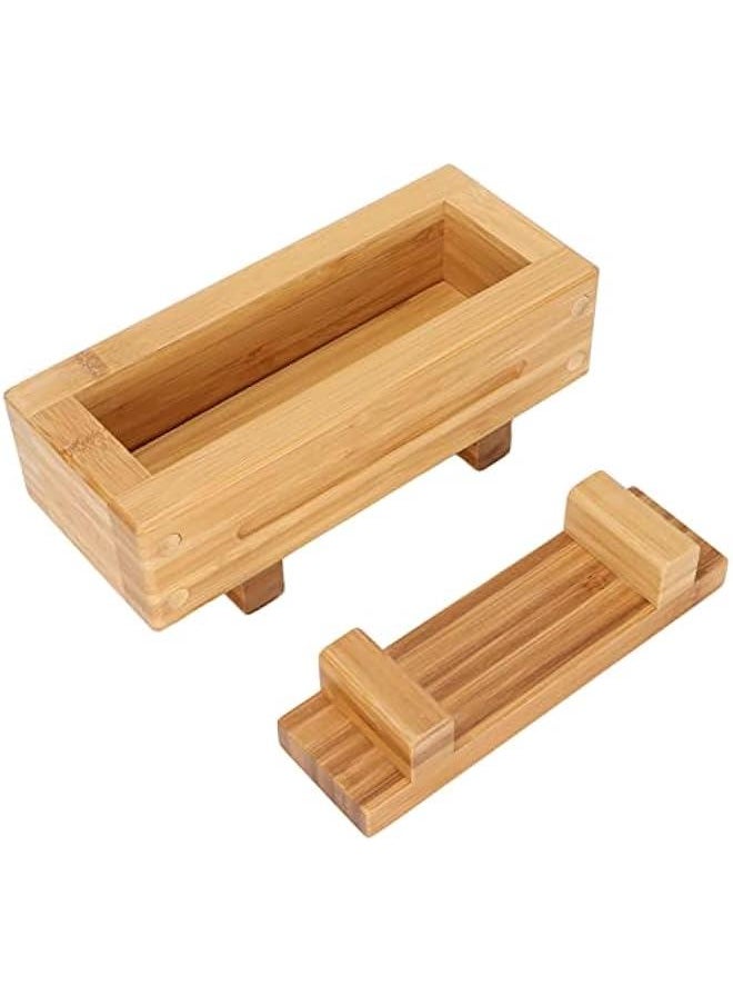 Wooden Sushi Press, Kitchen Sushi Tools DIY Rectangular Odorless Portable Rice Box for Cooking