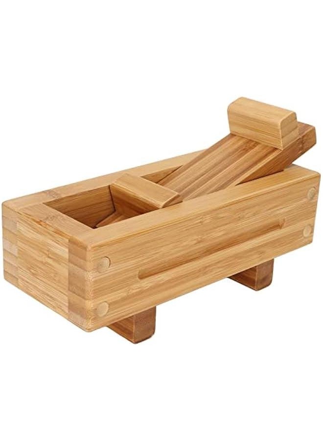 Wooden Sushi Press, Kitchen Sushi Tools DIY Rectangular Odorless Portable Rice Box for Cooking