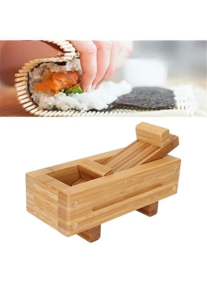 Wooden Sushi Press, Kitchen Sushi Tools DIY Rectangular Odorless Portable Rice Box for Cooking