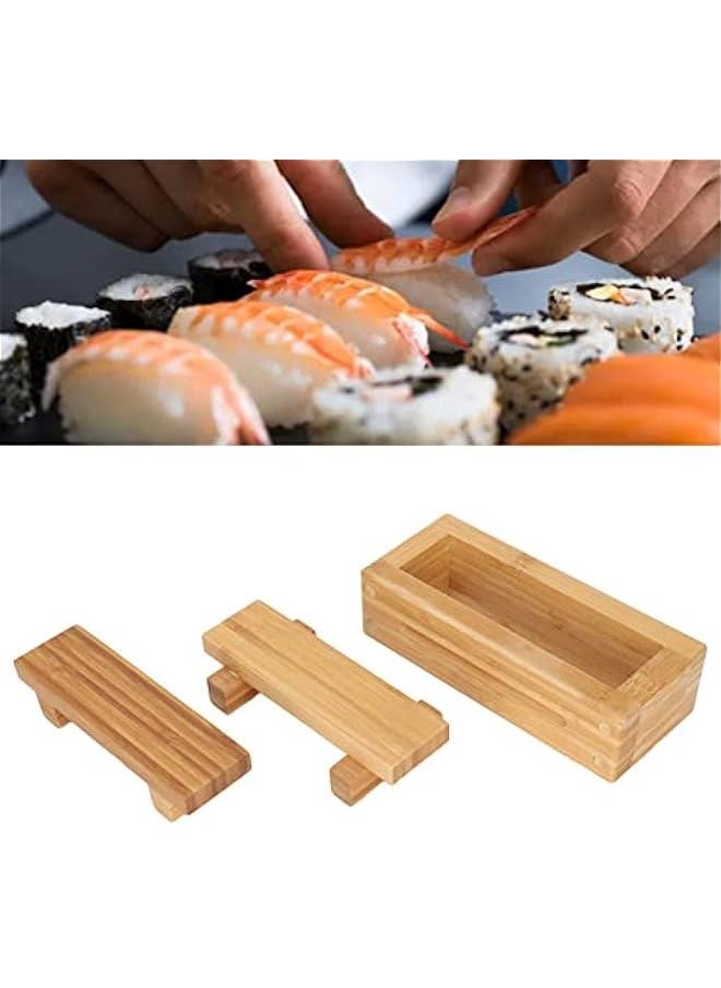 Wooden Sushi Press, Kitchen Sushi Tools DIY Rectangular Odorless Portable Rice Box for Cooking