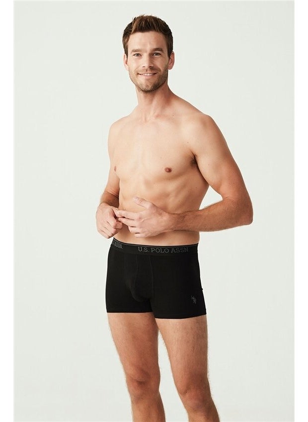 BASE. Polo Assn. Men's Anthracite Melange - Black 3-Piece Boxer 80304