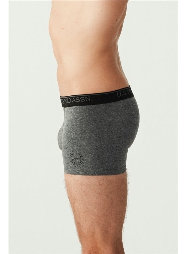 BASE. Polo Assn. Men's Anthracite Melange - Black 3-Piece Boxer 80304