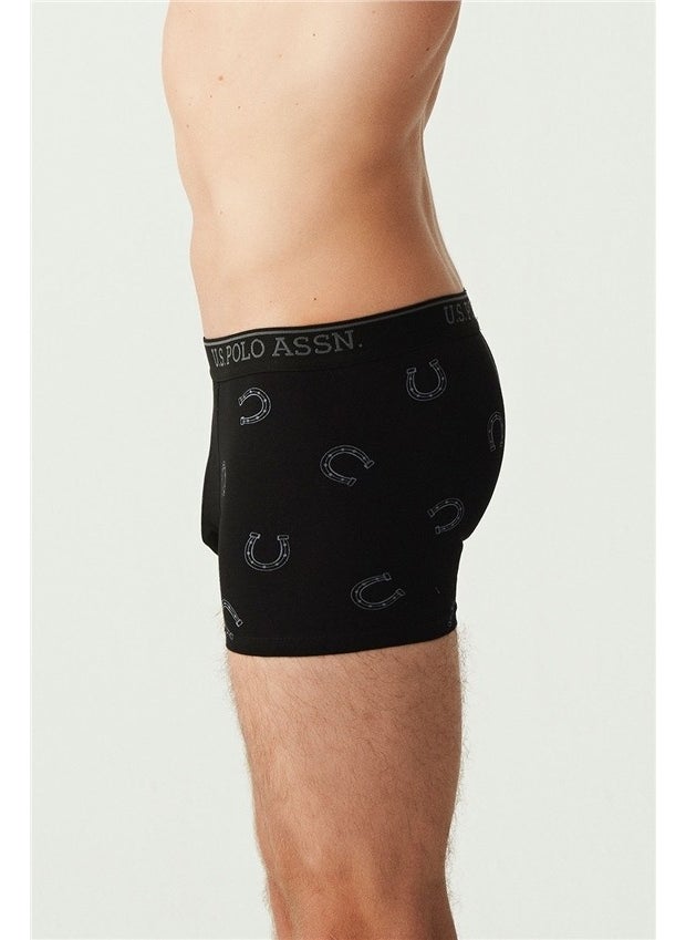 BASE. Polo Assn. Men's Anthracite Melange - Black 3-Piece Boxer 80304