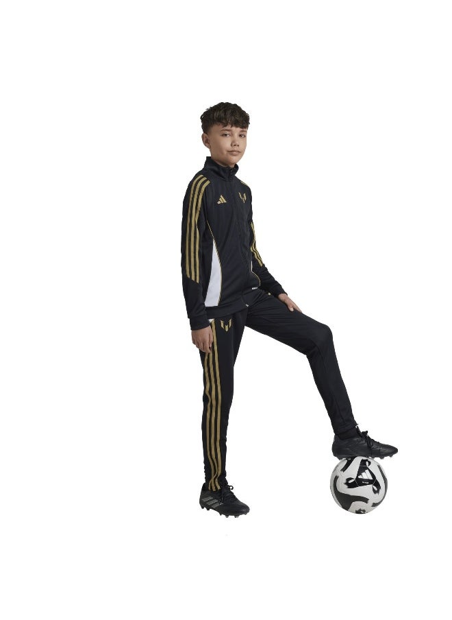 adidas Messi Pnt Y Black Football Pants 5-6Y