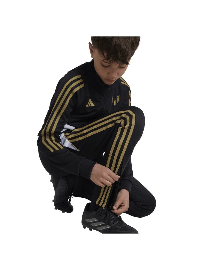 adidas Messi Pnt Y Black Football Pants 5-6Y