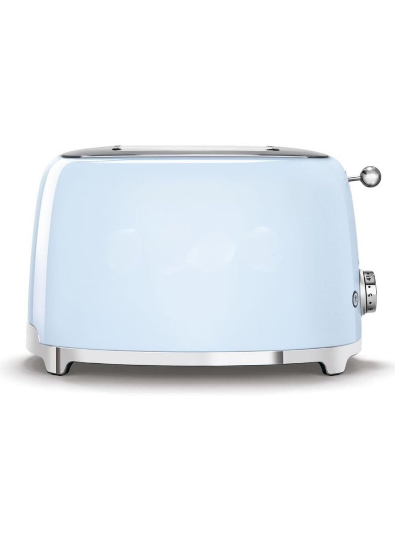 2-Slice Toaster with 6 presets and defrost function and removable crumb tray.