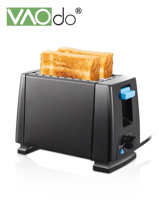 2 Slice Extra Toaster with Slide Out Crumb Tray 6 Browning Settings 650W Widened Slot Bread Maker for Bagel Toast Bread