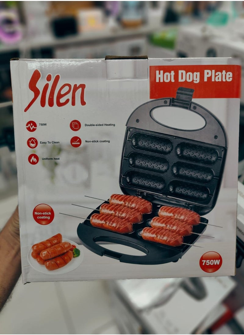 Silen 750W Hot Dog Plate  Multifunctional Hot Dog Sausage Machine Small Roasted Sausage