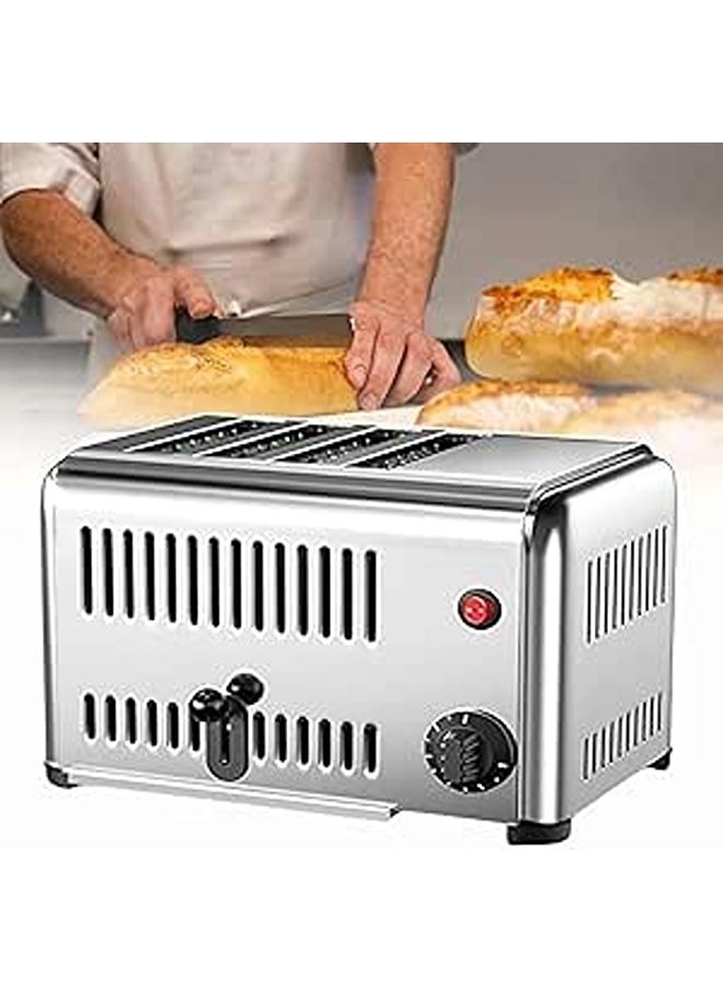 Toast Maker With 6 Card Slots, Commercial Stainless Steel Toaster With Drawer Type - Bread Maker For Home Bakery, Restaurant And Cafe Use