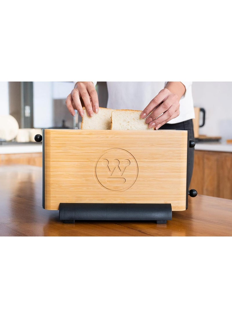 Westinghouse Bamboo Panel 2 Slice Bread Toaster