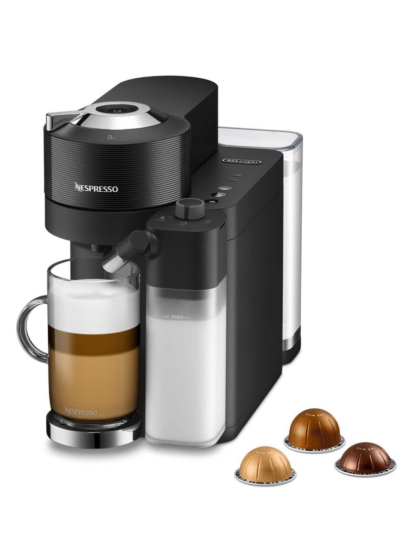 De'Longhi Nespresso Vertuo Lattissima ENV300.B, Automatic Coffee Machine with Automatic Milk Frother, Single-Serve Capsule Coffee Machine, 5 Cup Sizes, 1500W, Matt Black & Glossy 1.6 L 1500 W ENV300.B Black