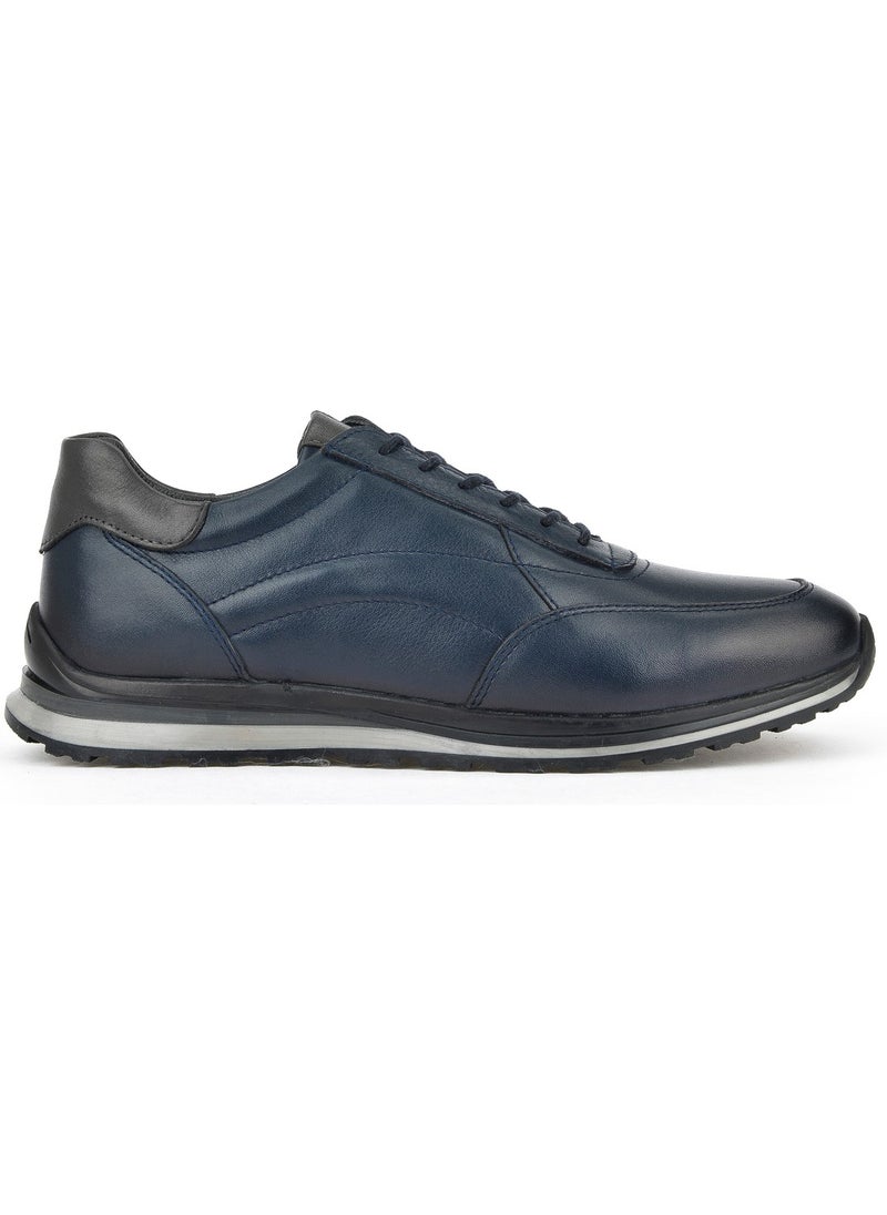 Men's Leather Sneaker 1511002Z415 Navy Blue