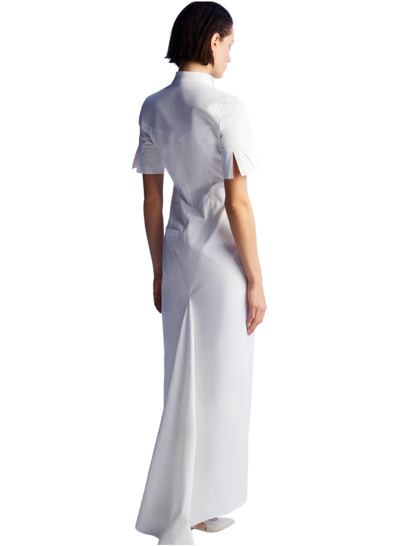 Cutout Poplin Dress