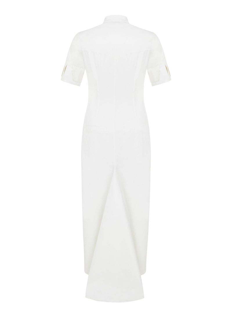 Cutout Poplin Dress