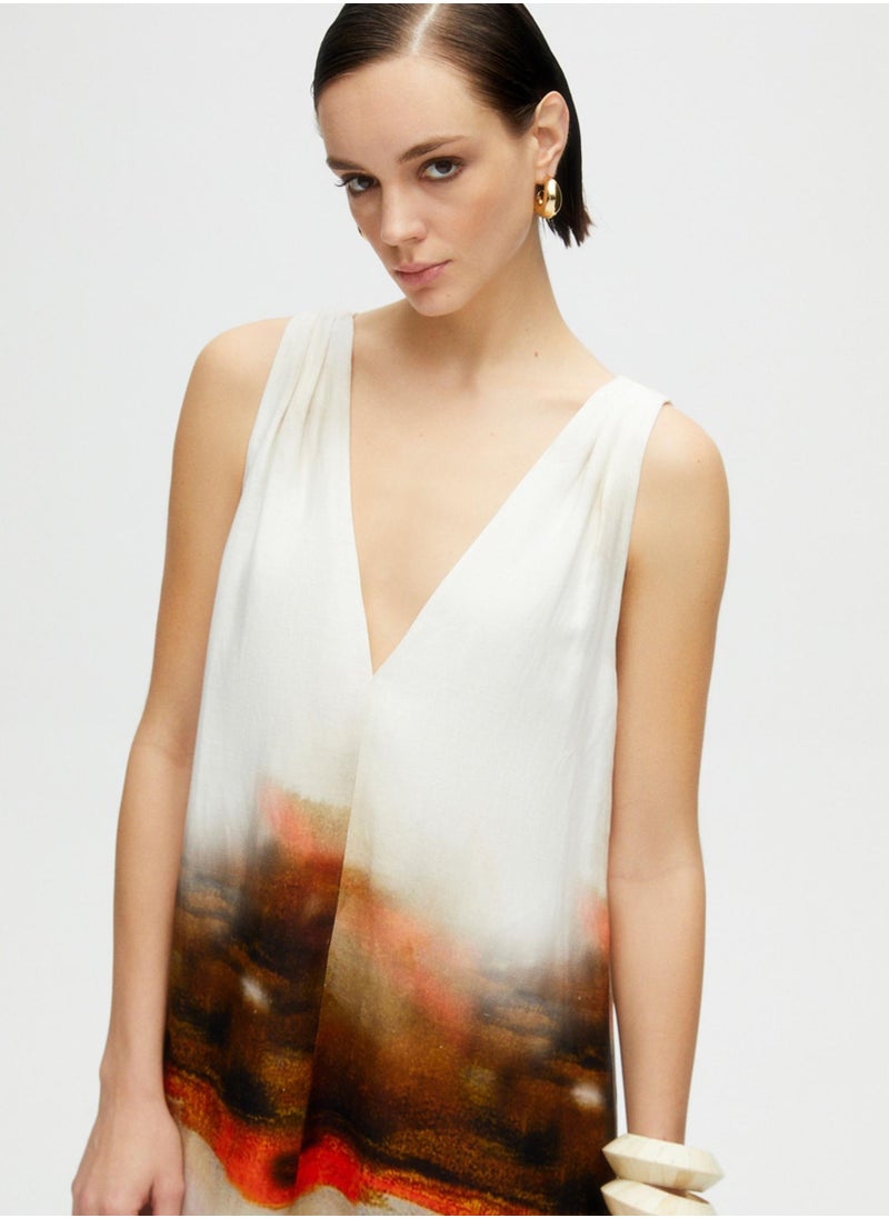 Abstract Print Dress