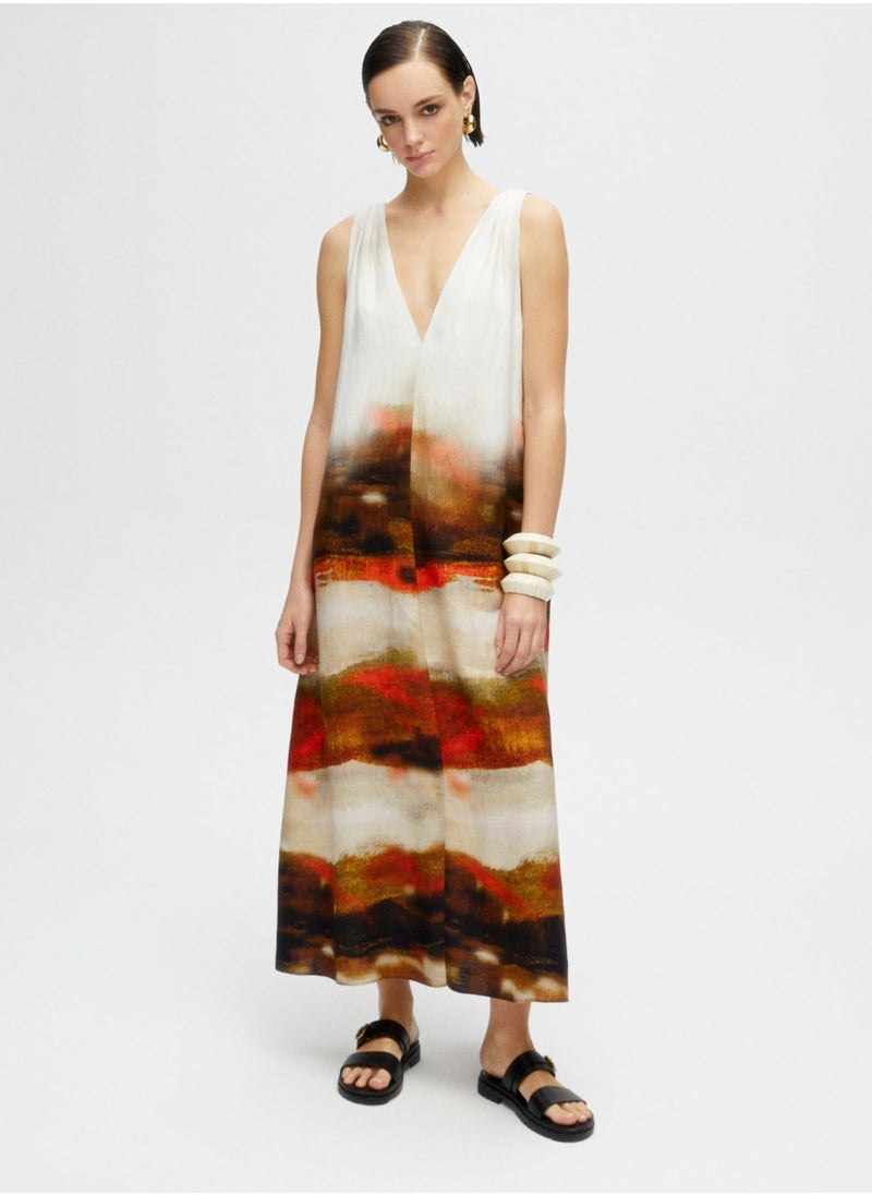 Abstract Print Dress