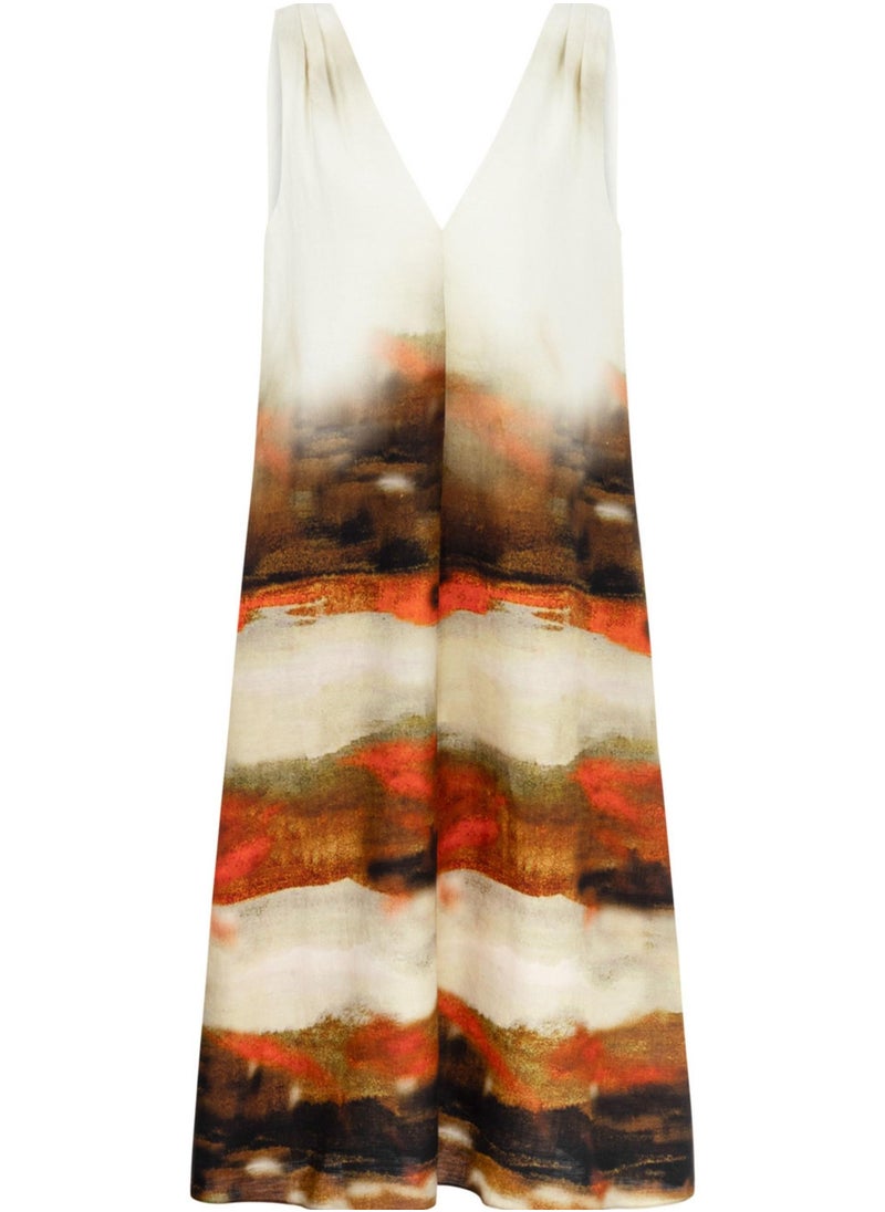 Abstract Print Dress