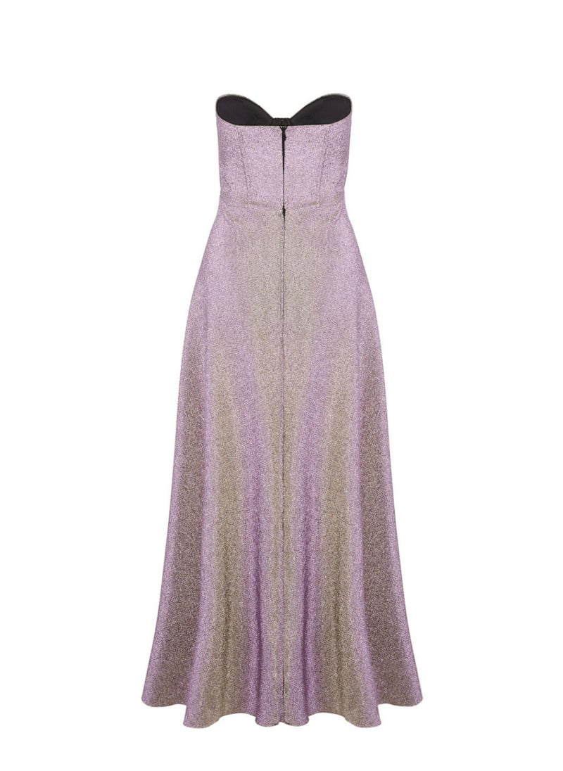 Strapless Heart-Button Dress