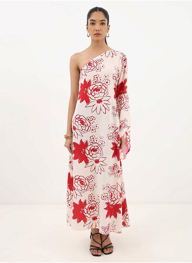 Floral One-Shoulder Dress