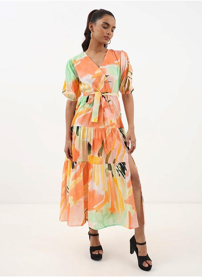Watercolor Tiered Dress