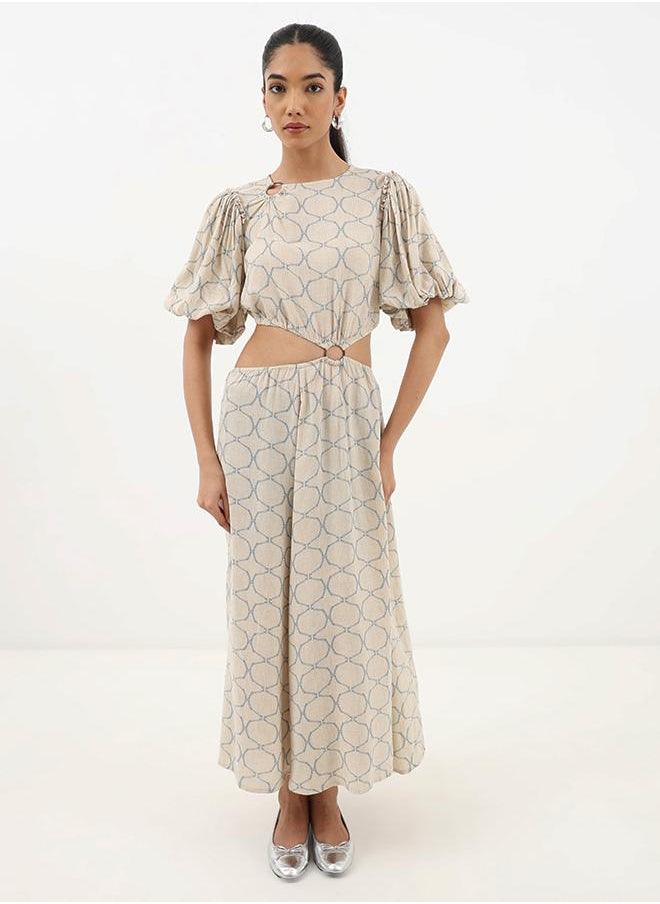 Print Cutout Dress