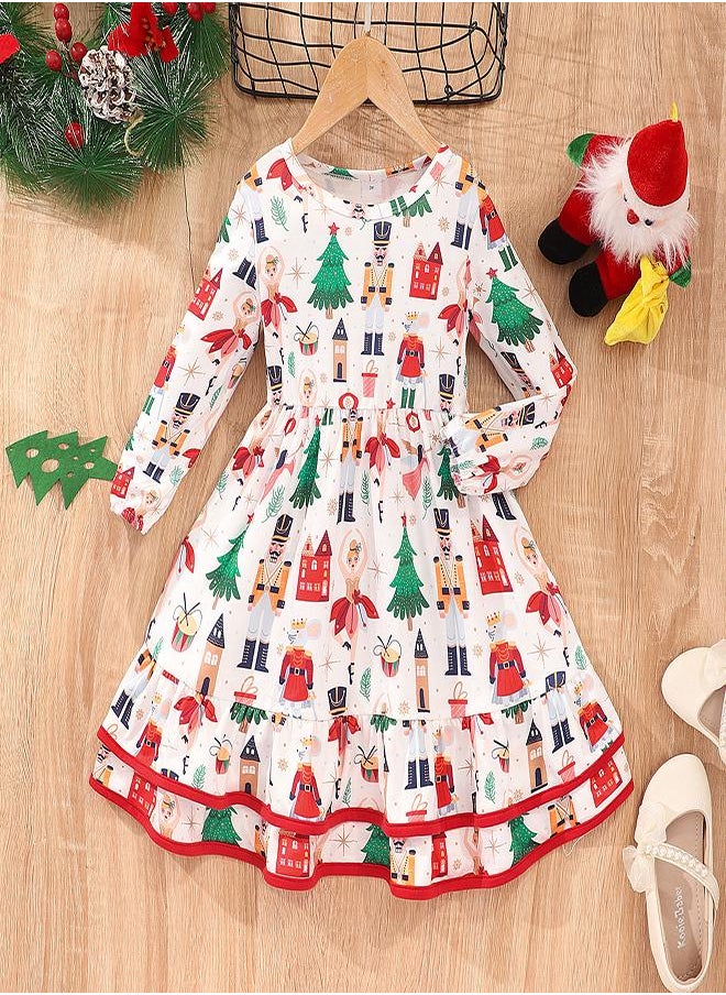 Christmas Print Dress