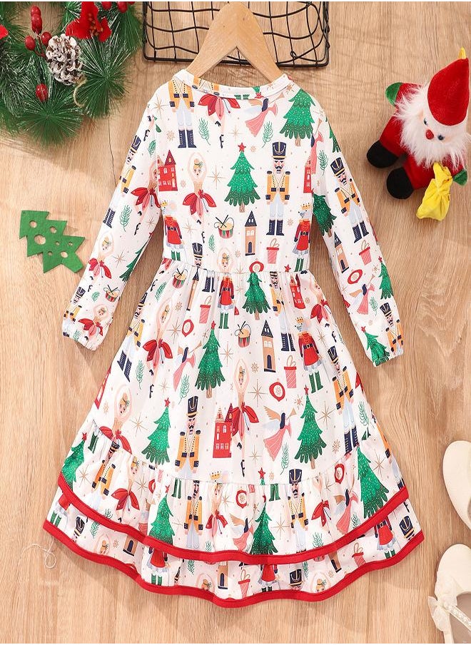 Christmas Print Dress