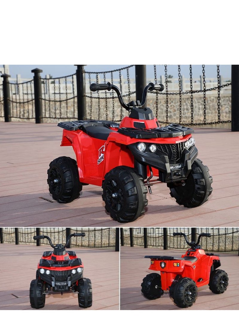 4 Wheeler for Kids Quad, 6V5 AMP Battery Operated Electric Motorbike, Toddler Ride on 4 Wheeler Electric Car for Kids Age 3-7 Red