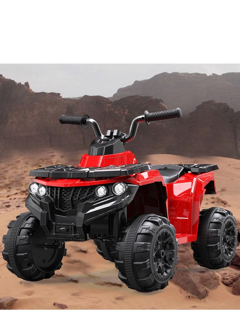 4 Wheeler for Kids Quad, 6V5 AMP Battery Operated Electric Motorbike, Toddler Ride on 4 Wheeler Electric Car for Kids Age 3-7 Red