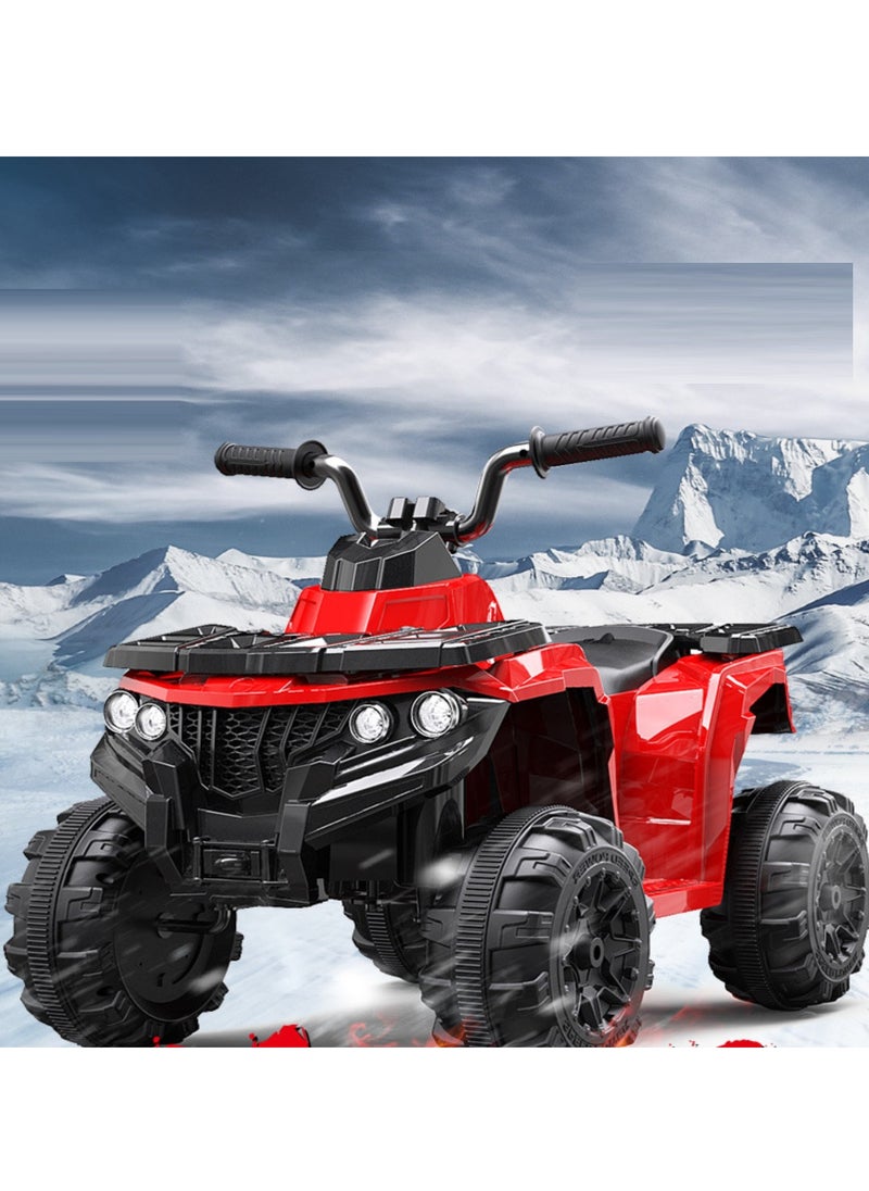 4 Wheeler for Kids Quad, 6V5 AMP Battery Operated Electric Motorbike, Toddler Ride on 4 Wheeler Electric Car for Kids Age 3-7 Red