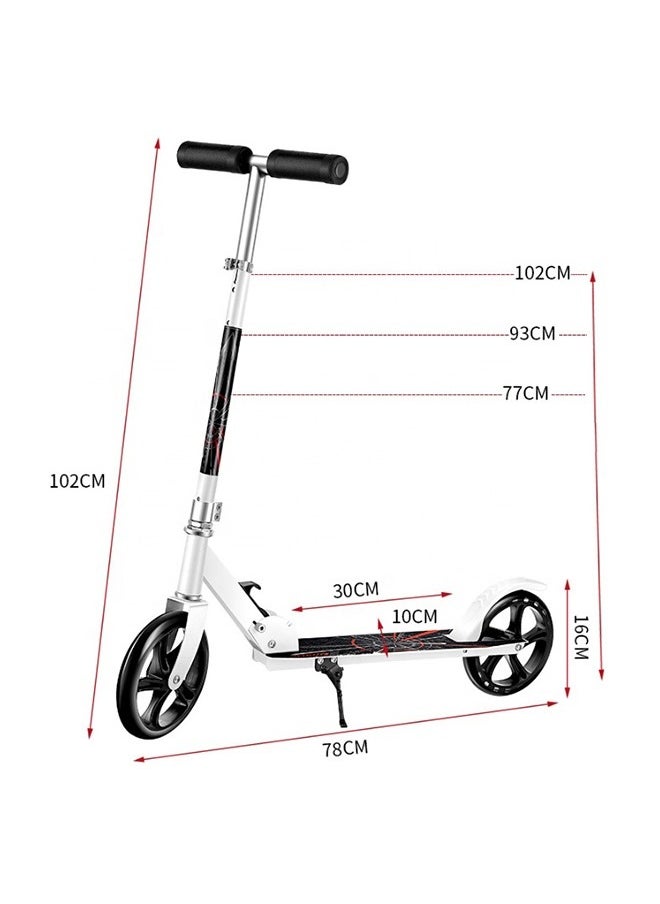Scooters for Adults Teens Kick Scooter with Adjustable Height Dual Suspension and Shoulder Strap 8 inches Big Wheels Scooter Smooth Ride Commuter Scooter Best Gift for Kids Age 10 Up