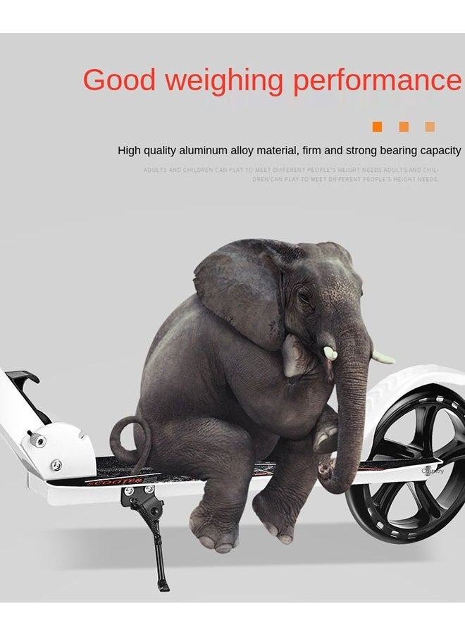 Scooters for Adults Teens Kick Scooter with Adjustable Height Dual Suspension and Shoulder Strap 8 inches Big Wheels Scooter Smooth Ride Commuter Scooter Best Gift for Kids Age 10 Up