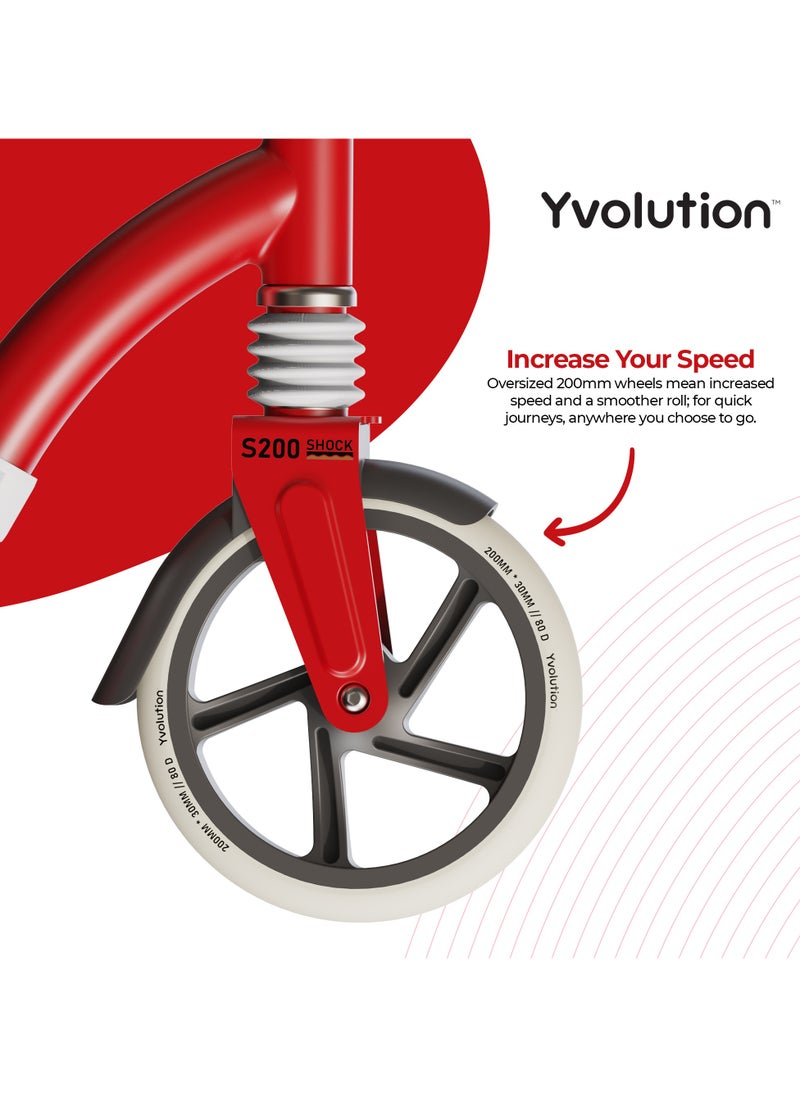 Yvolution 2 Wheel Scooter S200 - Red