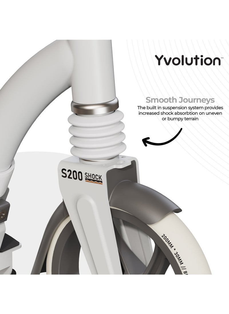 Yvolution 2 Wheel Scooter S200 - White