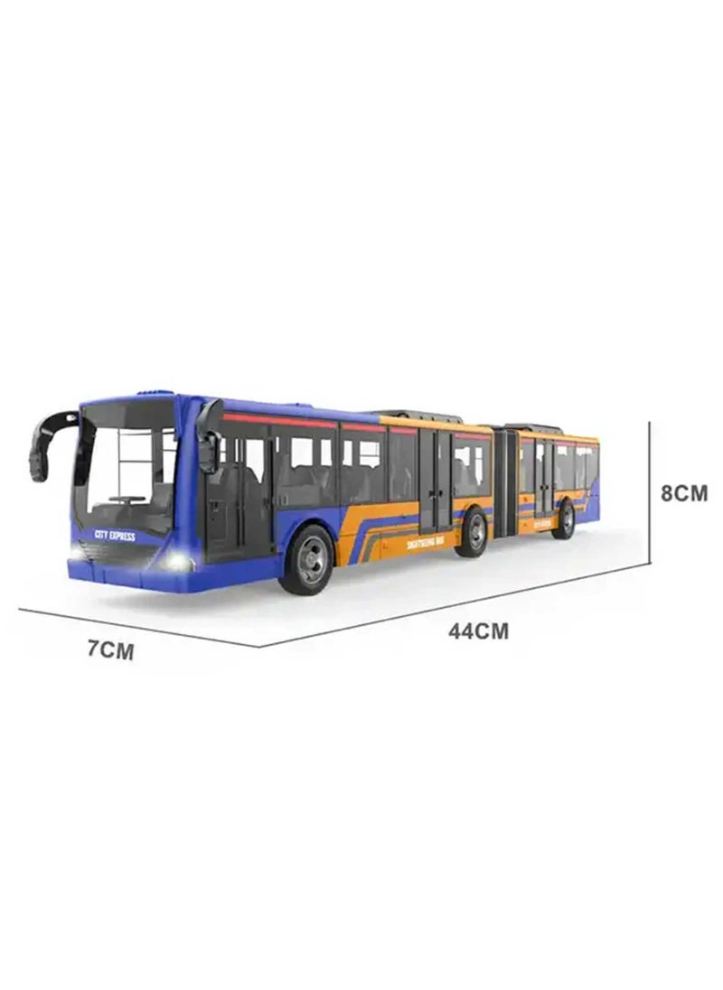 RC Remote Control Line Bus Car Toy Car with Front Light Battery Chargers 2.4GHz 45 cm Long 2.4 GHz with Rechargeable Batteries as a Gift for Children, Boys and Girls