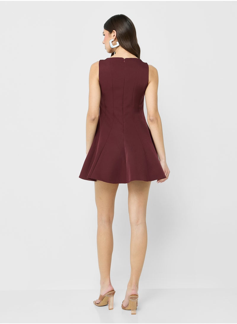 Sleeveless Fit N Flare Dress
