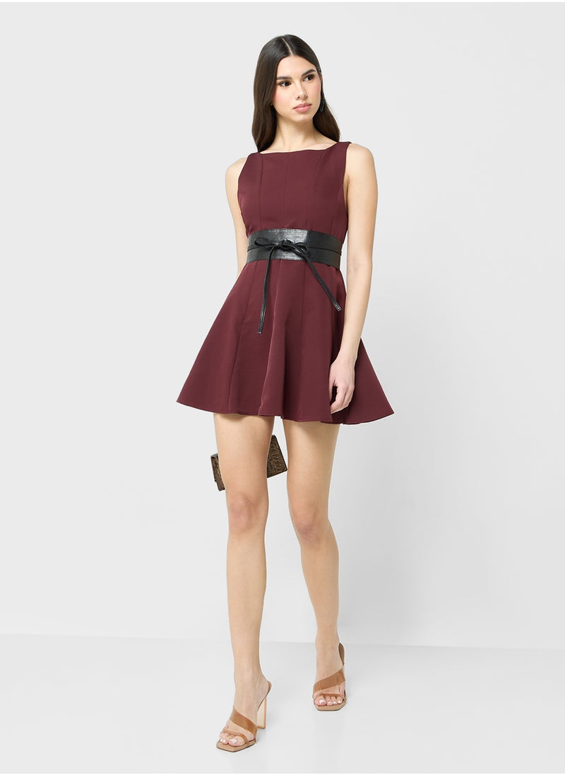 Sleeveless Fit N Flare Dress