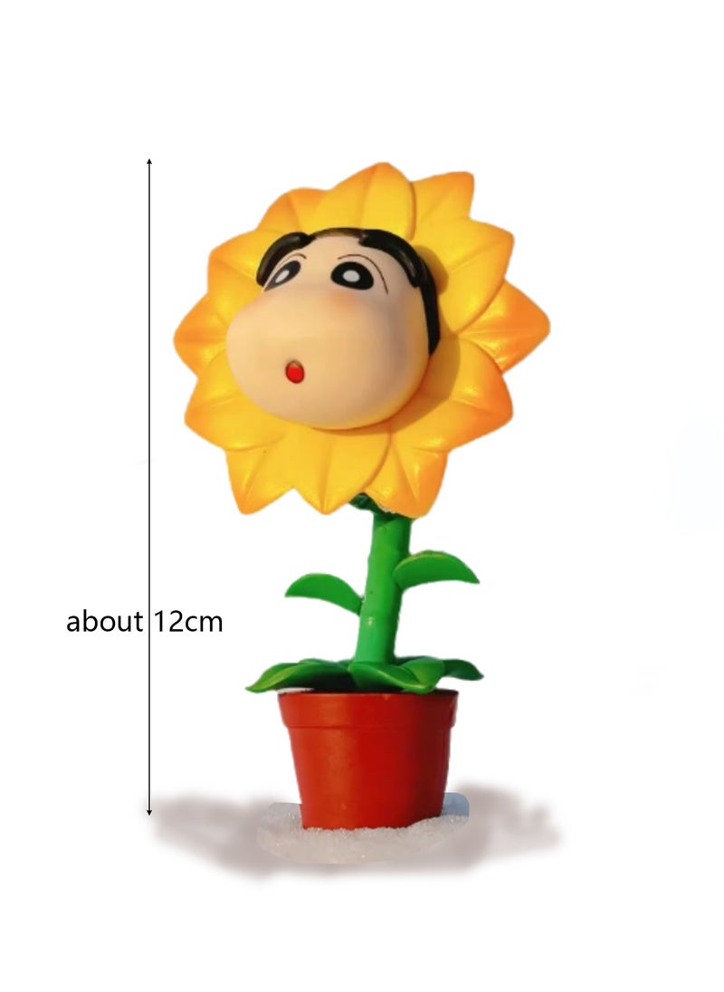 Trendy Statue Figurine Blooming In Winter Sunflower Shin-chan