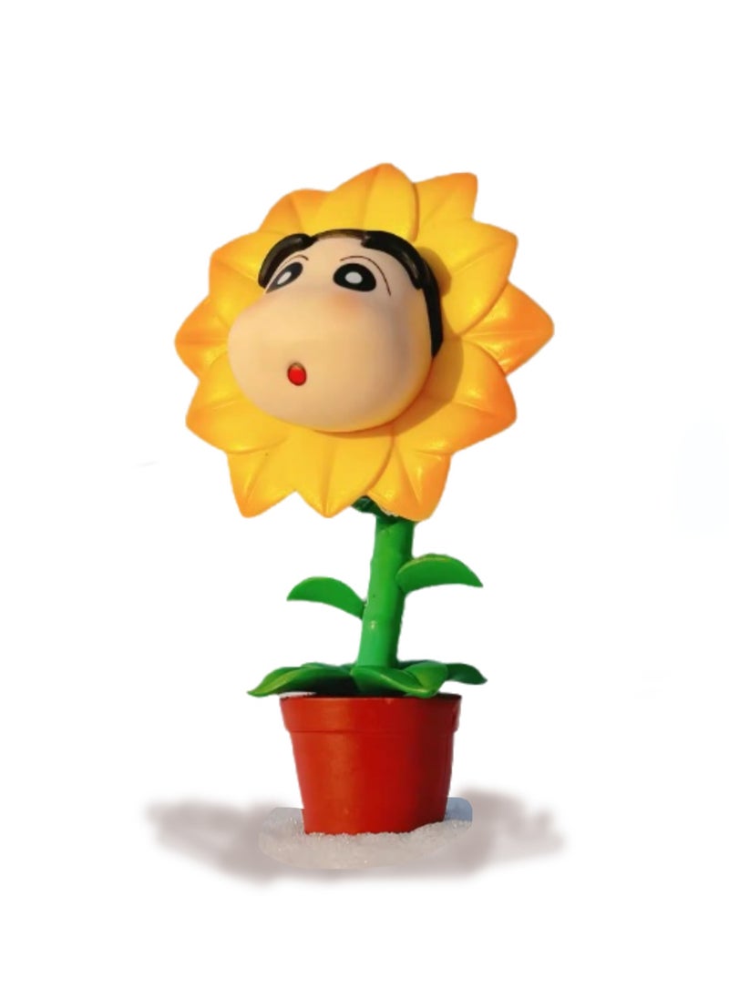 Trendy Statue Figurine Blooming In Winter Sunflower Shin-chan