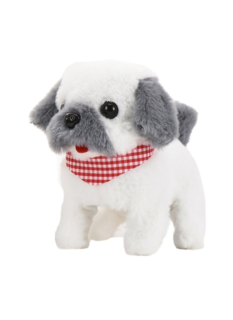 Gray Pug Electronic Plush Stuffed Animal Interactive Puppy Touch Control, Electronic Dog Pet, Robot Toy, Animated Toy Dog For Kids Baby