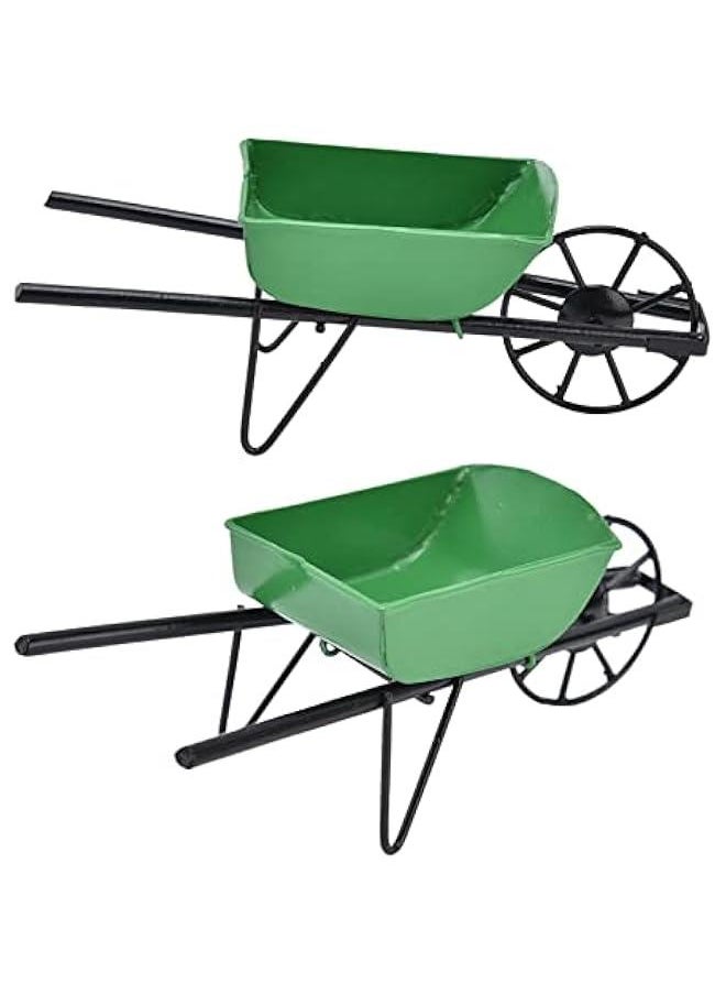 Garden Cart,Mini 1:12 Dollouse Miniature Wheelbarrow Fairy Tale Garden Cart Dollhouse Furniture Accessories Gar for Boys and Girls