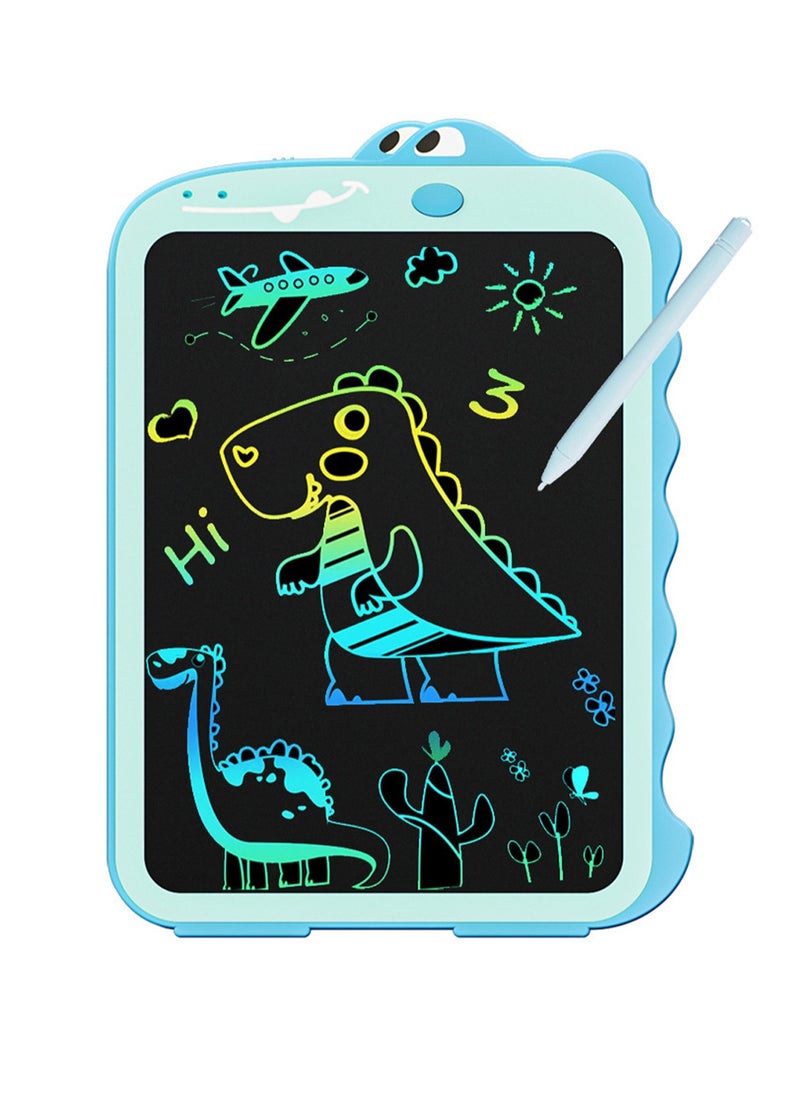 LCD Children's Writing Board, Colorful Children's Toy Drawing Board, Educational Children's Toy, Suitable for 2 to 8 Years Old Boys and Girls Birthday Party Gift (8.5 Inch Blue Dinosaur)