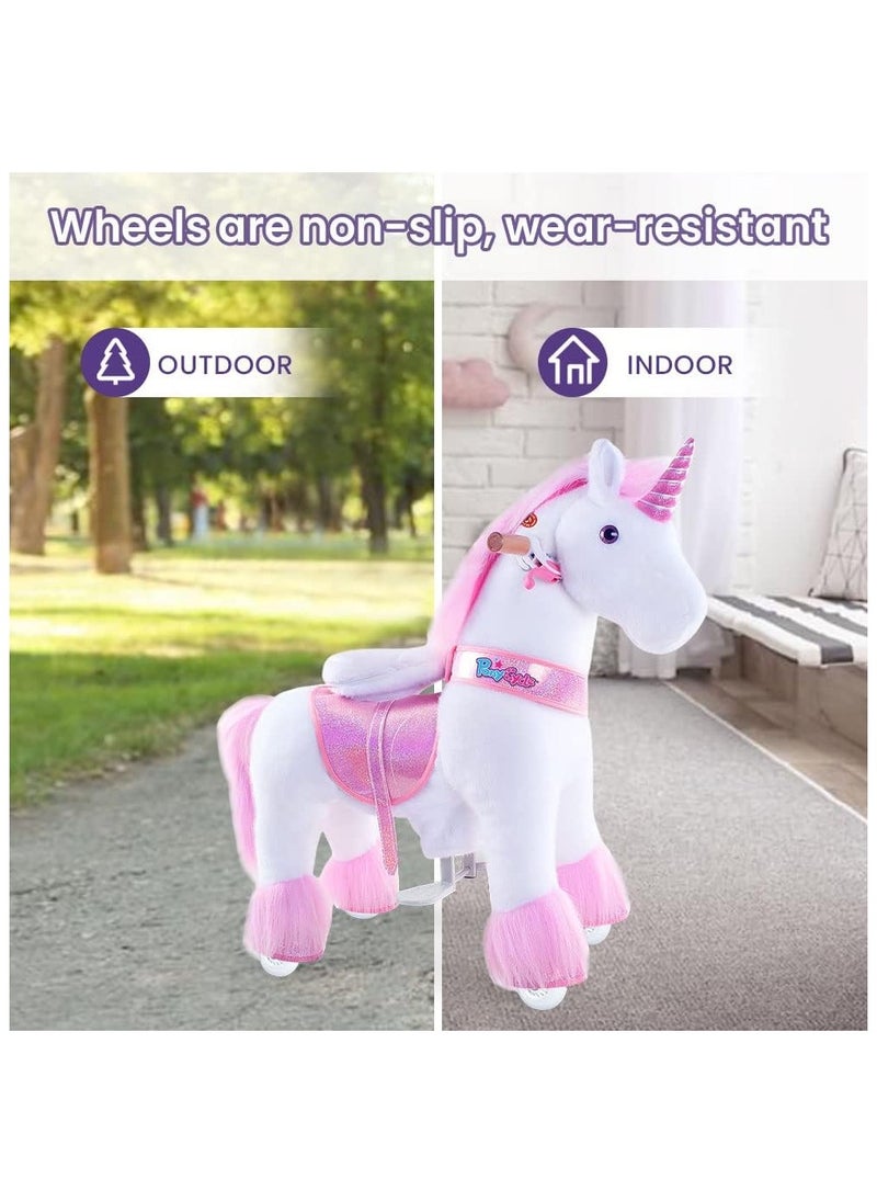 Official Licensed Kids Riding Horse Toy No Battery No Electricity Indoor and Outdoor best Gift for Kids 3 to 5 years - Small Unicon