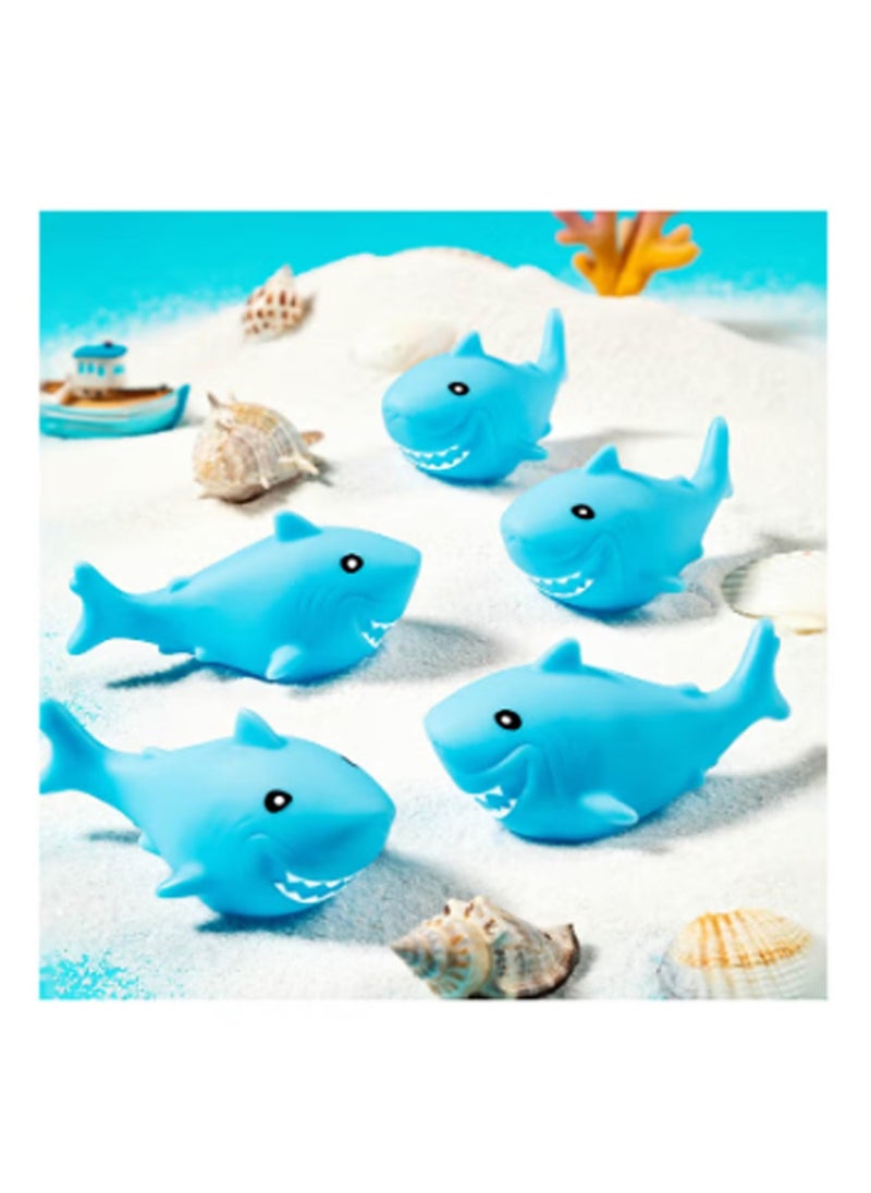 Cute Floating Squeaky Mini Rubber Shark for Baby Shower Kids Gift (21pcs)