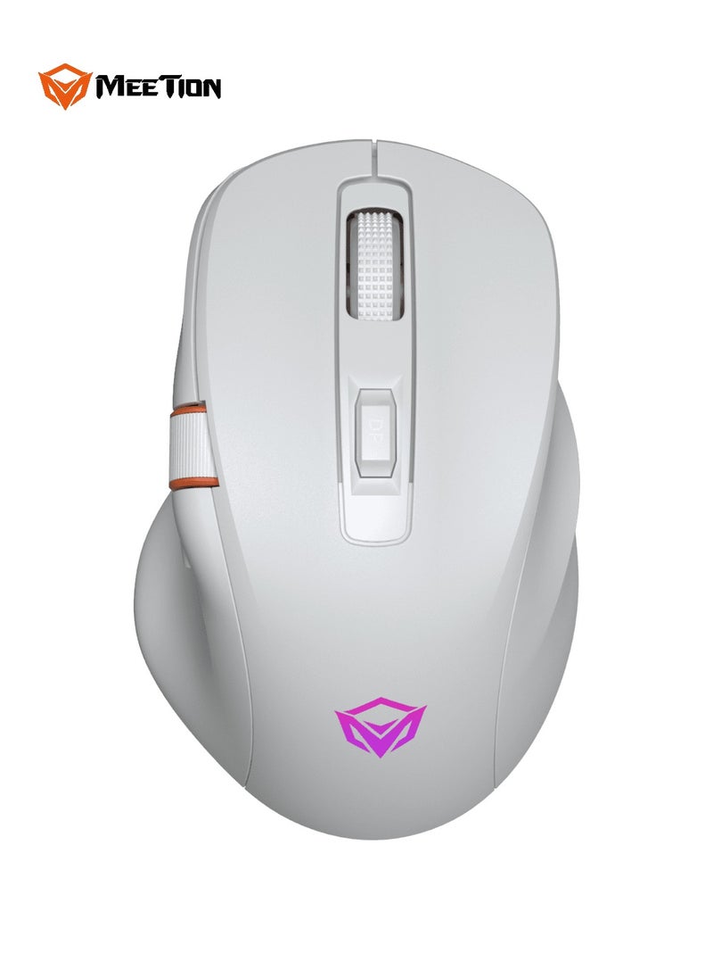 MEETION Three-Mode Gaming Ergonomic Mouse GW32 2.4G/Bluetooth/Wired PAW3220 Sensor Up to 8000DPI 1000Hz Polling Rate 20 Million Times Micro Switch RGB Lighting Effects 700mAh Long Battery Life Right-Handed Ergonomics Meetion Exclusive Driver