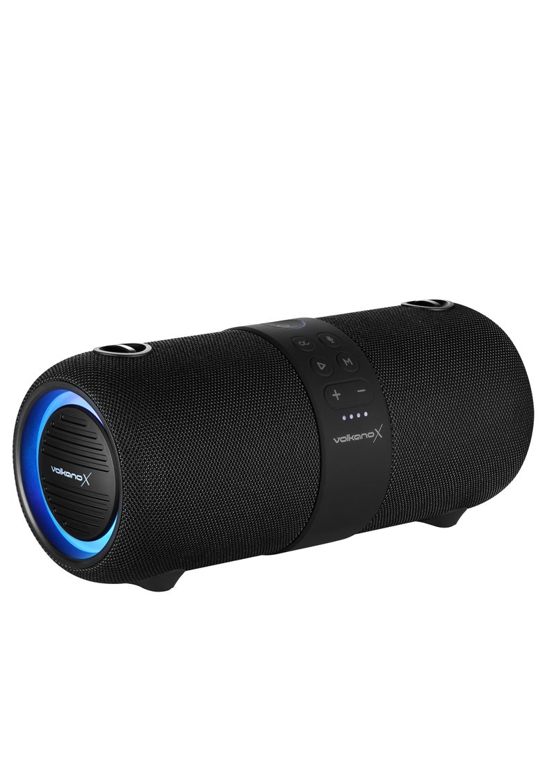 Python Series Bluetooth Speaker, Upto 6.5 Hour Playtime, 1 Year Warranty - Black