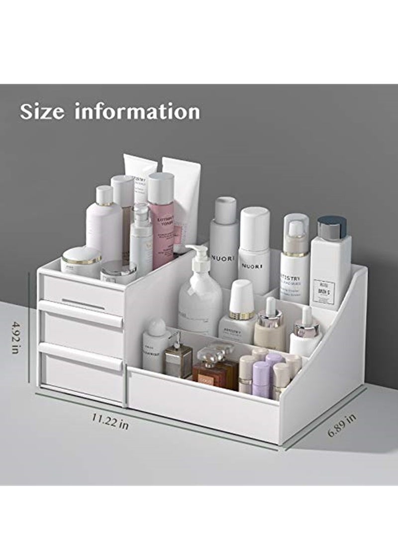 Stylish and Spacious Makeup Organizer with Drawers Ideal for Vanity Bathroom and Bedroom Storage