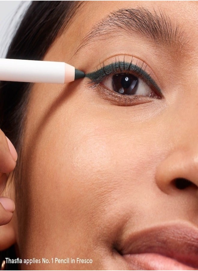 GLOSSIER No. 1 Pencil Creamy Long-Wearing Eyeliner,  Fresco - dark forest green1.2g - Smooth, Long-Lasting Definition